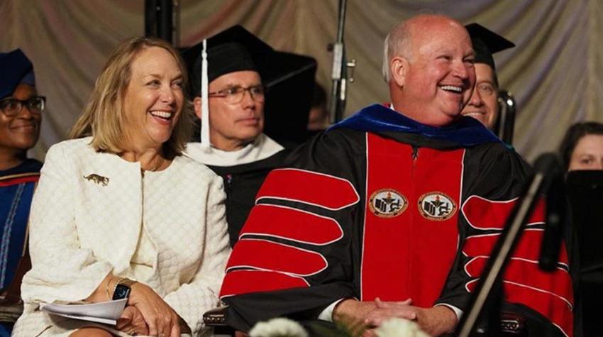 President Bonner and first lady at Graduation.