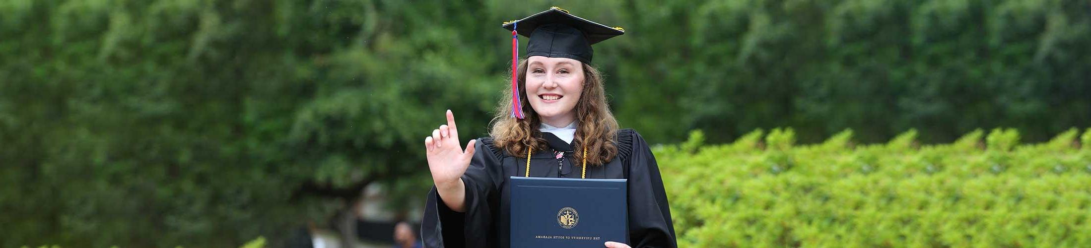 Woman graduating