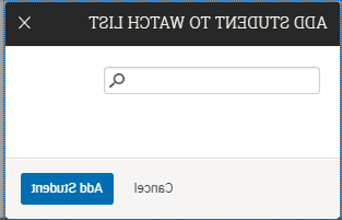 Add student to a watch list pop up