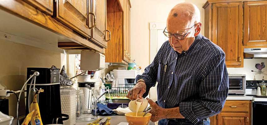 Harry Lancaster working in the kitchen. data-lightbox='featured'