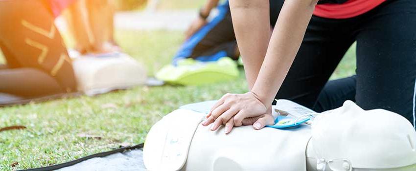 CPR Training outside.