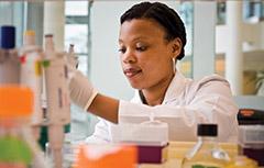 Female Student in Lab