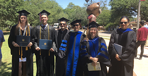 International faculty at graduation.