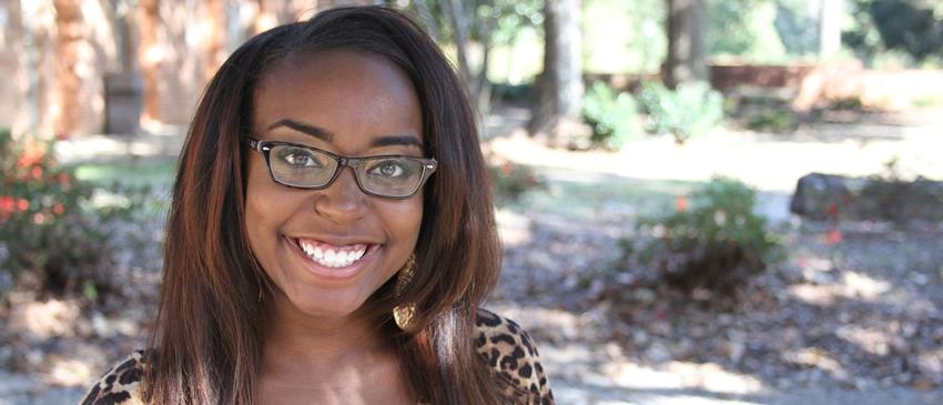 South Alabama student posing for photograph