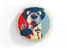 Southpaw Patriotic button