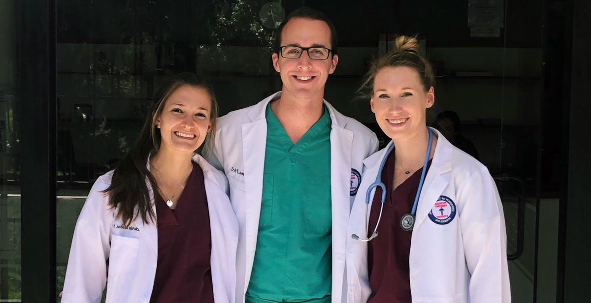 South physician assistant graduate students traveled to Peru to help treat patients at risk for cervical cancer. From left are Kaycee Villane of Gulf Breeze, Fla., Cole Stephens of Anniston, Ala., and Tori Moore of Philadelphia.