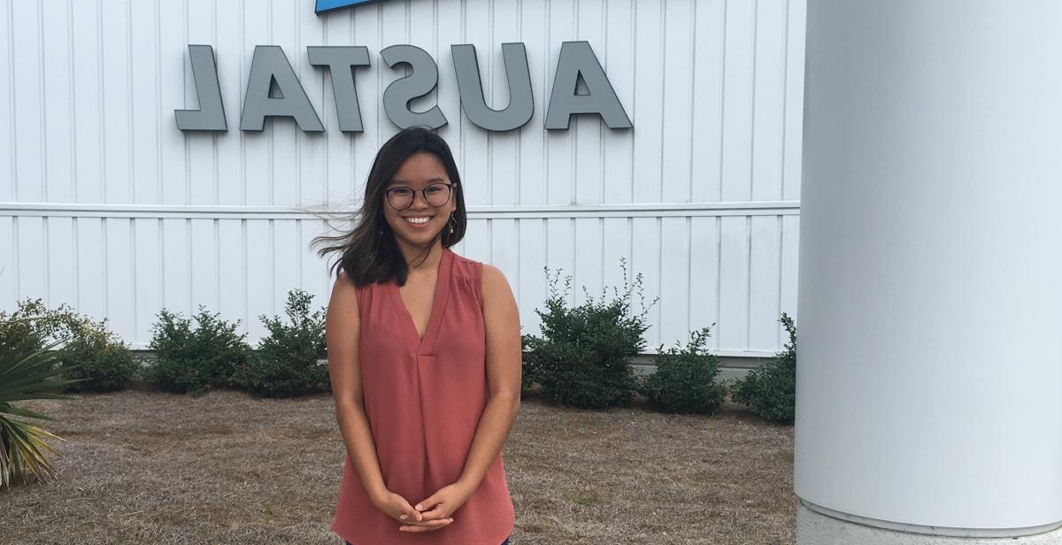 Hong Nguyen majored in finance and accounting to earn her degree in business administration at USA Mitchell College of Business. She completed three internships while at South, one at Austal USA where she now works. 