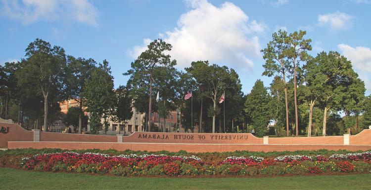 University of South Alabama sign