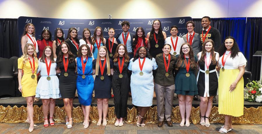 Twenty-four University of South Alabama seniors were inducted into the Jaguar Medallion Society on Tuesday, April 23. 